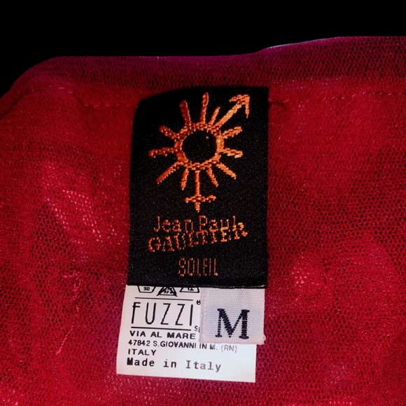 Jean Paul Gaultier Y2K Soleil Fuzzi Sheer Mesh Floral Abstract Print Mini Dress - Picture 3 of 7